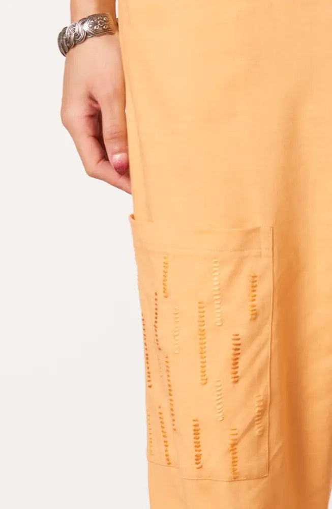 Agra Jersey Knit Barrel-Leg Pant