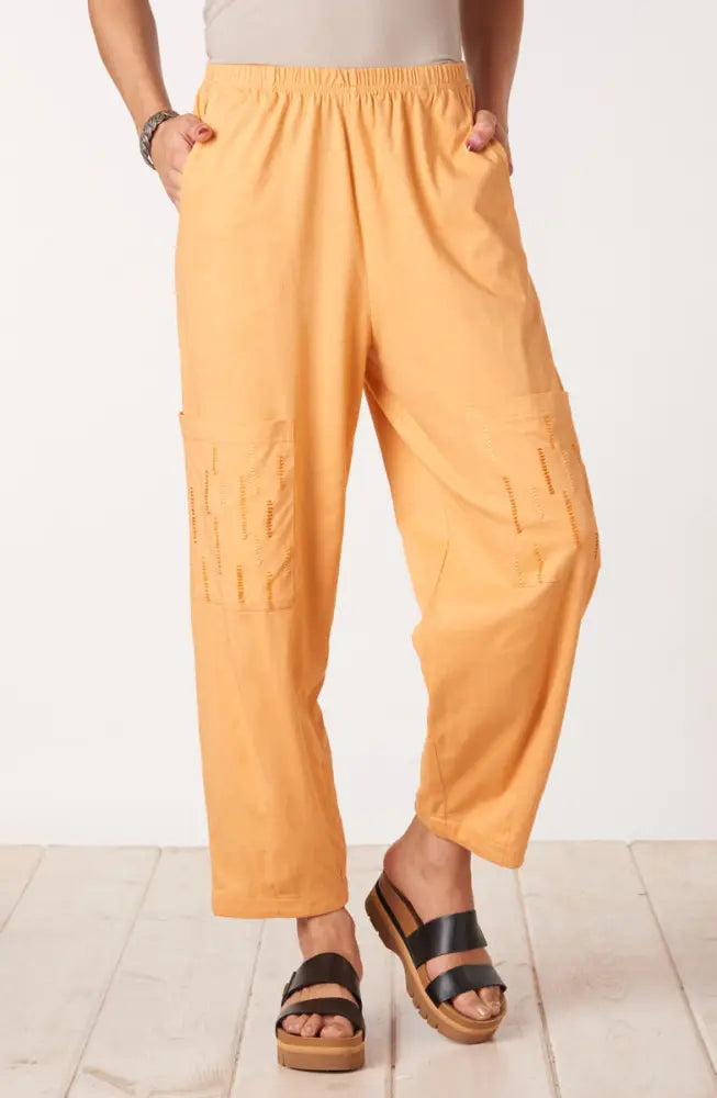 Agra Jersey Knit Barrel-Leg Pant