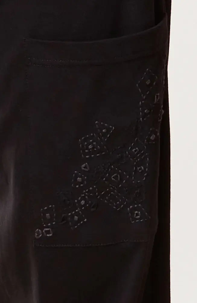 Agra Jersey Knit Barrel-Leg Pant