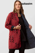 Amulya Reversible Band Collar Jacket - Pomegranate/Wave blue - Pomegranate/Wave blue / PS (6-8)