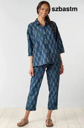 Disha Ikat Tapered Leg Pant - Navy - Navy / PS (6-8)