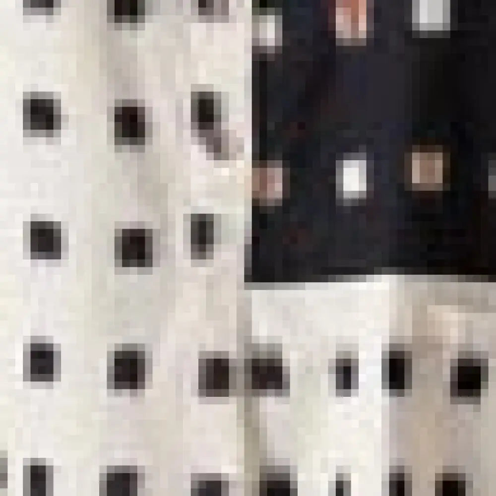 Jahnvi Ikat Short-Sleeve Tunic - Soft white/Black