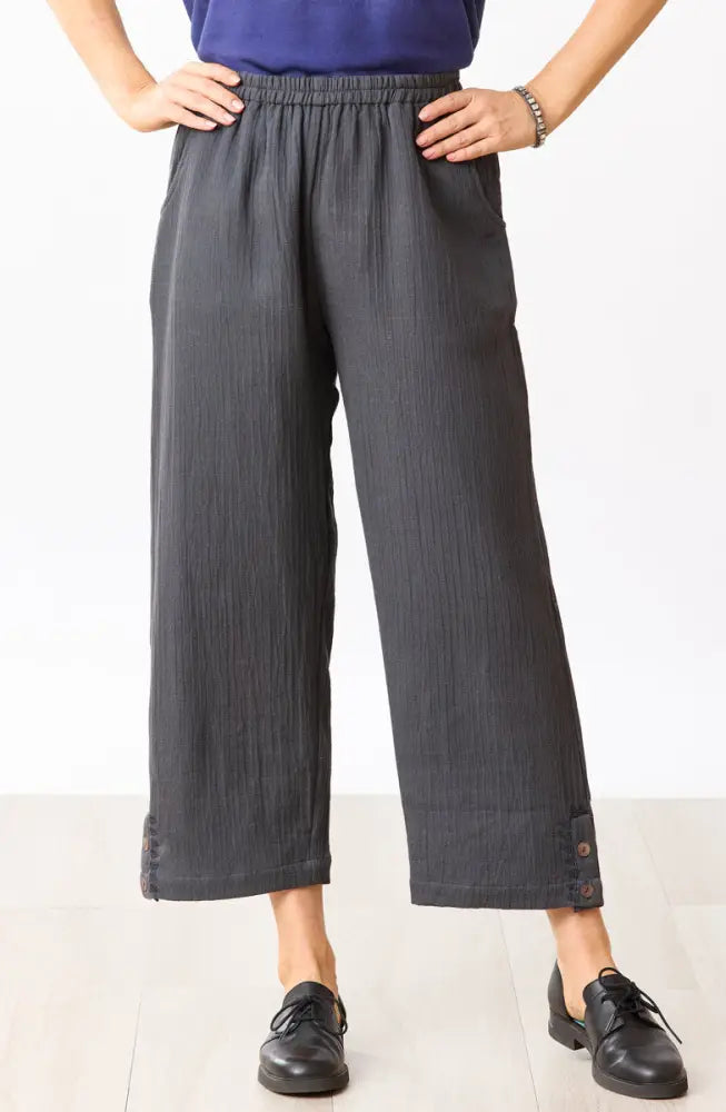 Kesari Cotton Dobby Gauze Crop Pant