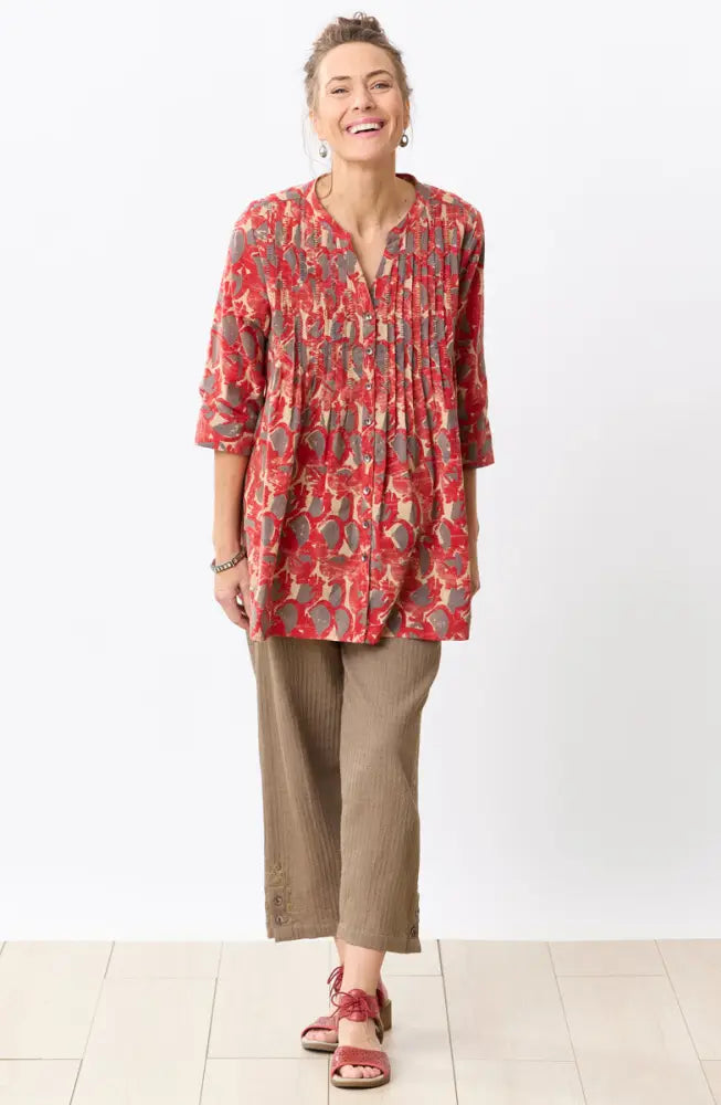 Kesari Cotton Dobby Gauze Crop Pant