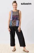 Kesari Cotton Dobby Gauze Crop Pant - Black / PS (6-8)