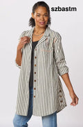 Parulia A-line Shirt Jacket - Natural/Black - Natural/Black / PS (6-8)