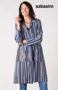 Rasima Long Swing Coat - Cloud/Multi - Cloud/Multi / PS (6-8)