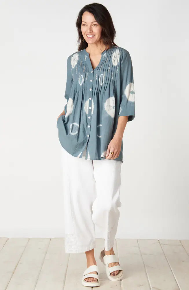 Recycled Yarn Kesari Pull-On Pant - White denim / S (6-8)