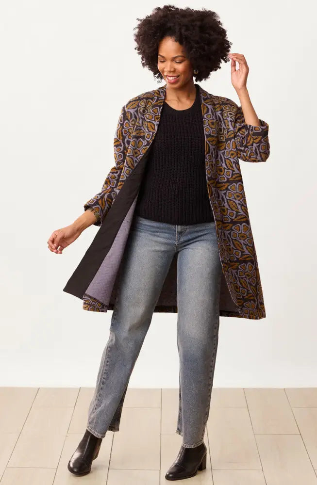 Shimoga Quilted Swing Jacket - Black/Multi