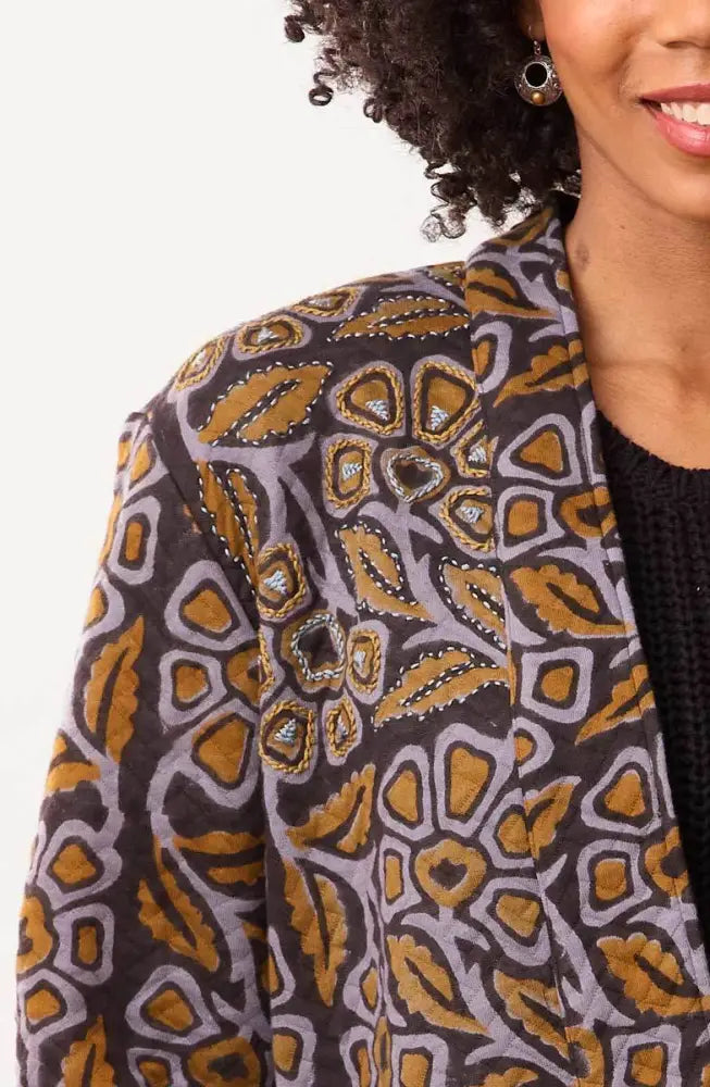 Shimoga Quilted Swing Jacket - Black/Multi
