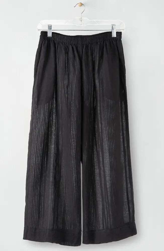 Voile Lightweight Pull-On Layering Culottes - Black / PS (6-8)
